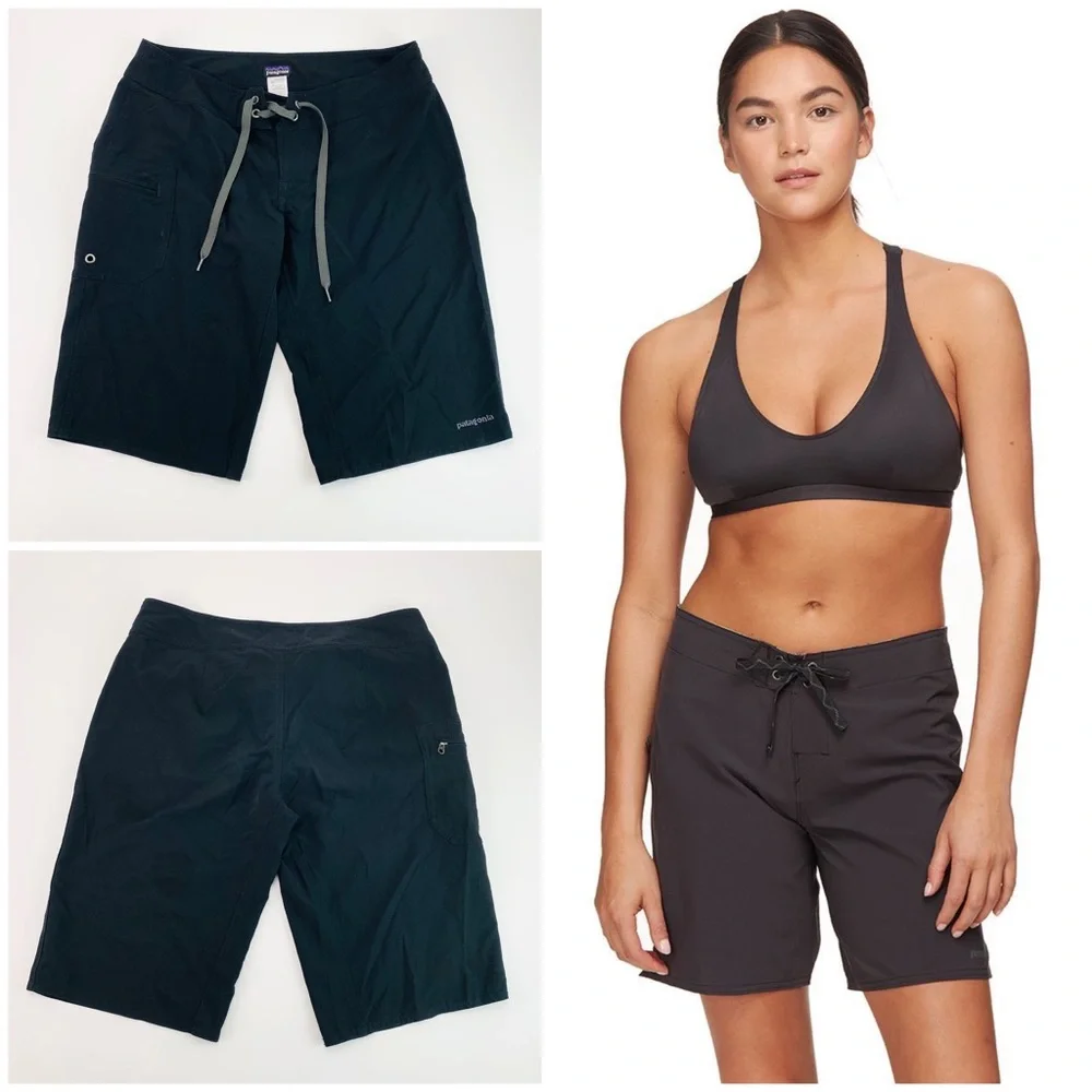 Patagonia Stretch Hydropeak Bermuda Length Boardshorts Black